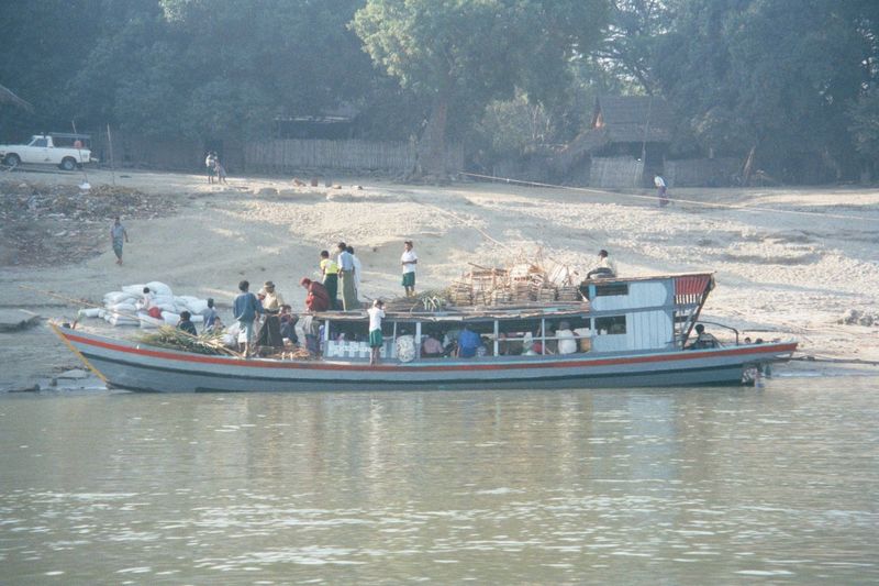 ...but starts early, like this mixed train at Nyaung-U.
