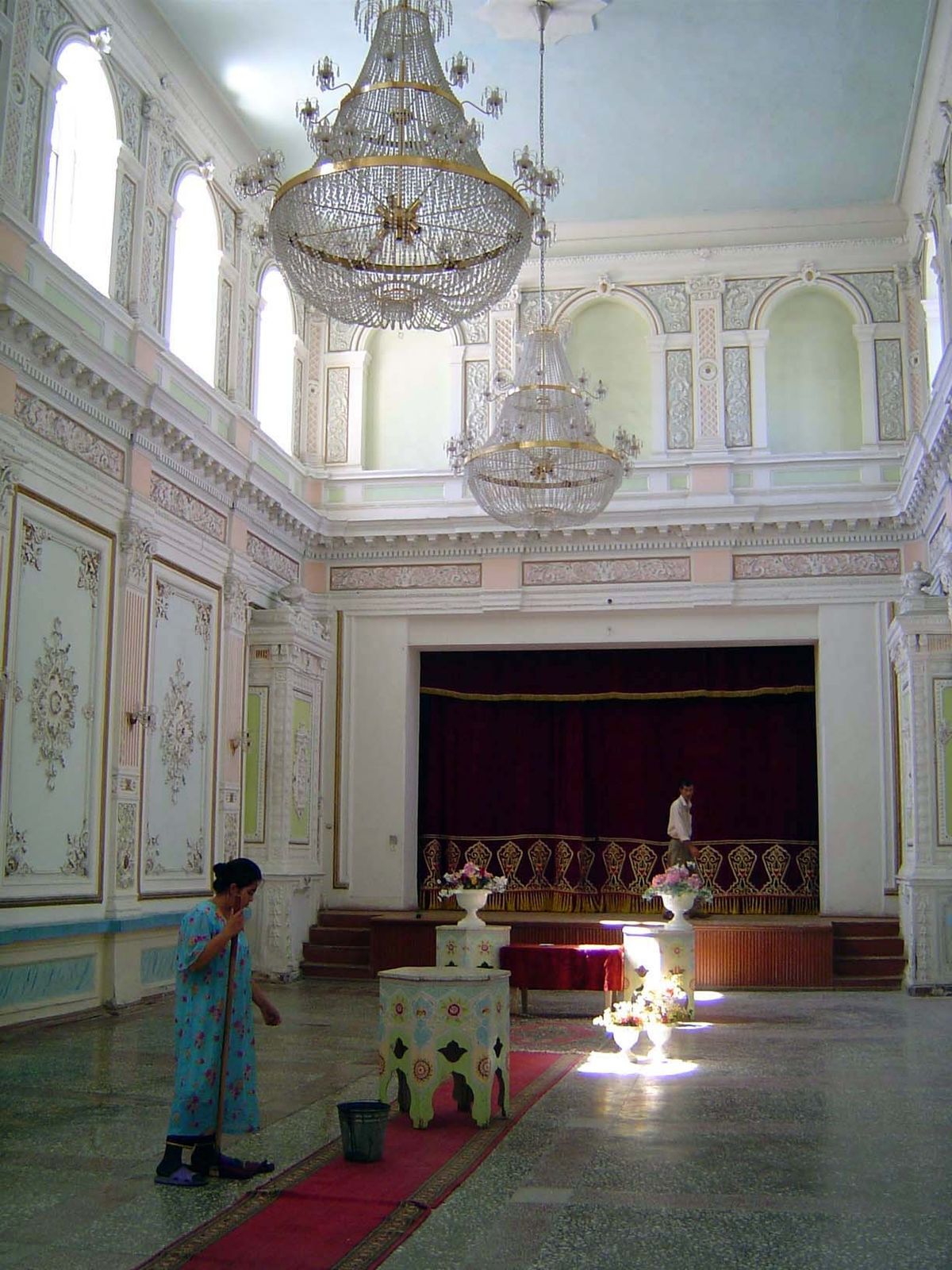 There's a ball-room, too, though the floor, stage, and ceiling are all Soviet-era modifications.