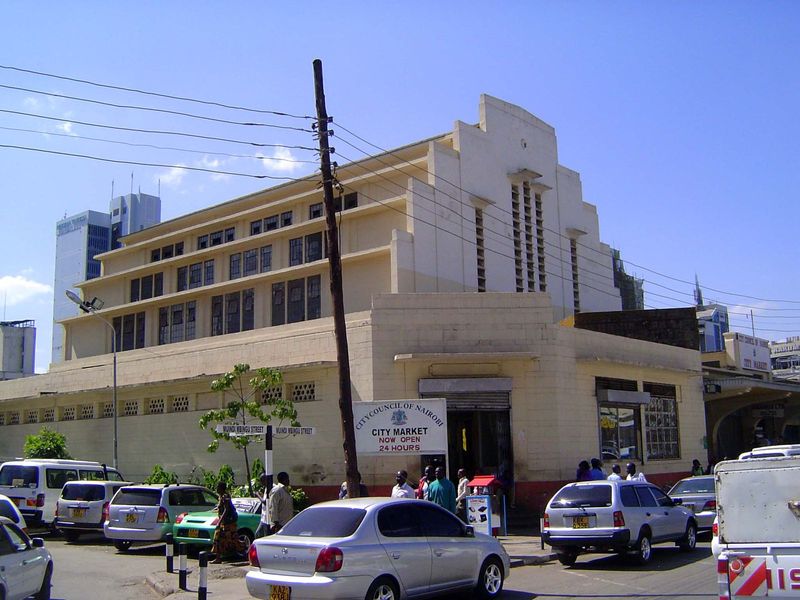 The city market, built in the 1960s. The Standard reported on January 4, 2005, that "the shocking rot of Nairobi's main market was exposed y