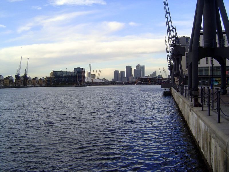 A waterside view of the Victoria Dock, built in 1855 by the Victoria Dock Company but purchased in 1864 by the London and St. Katharine Dock