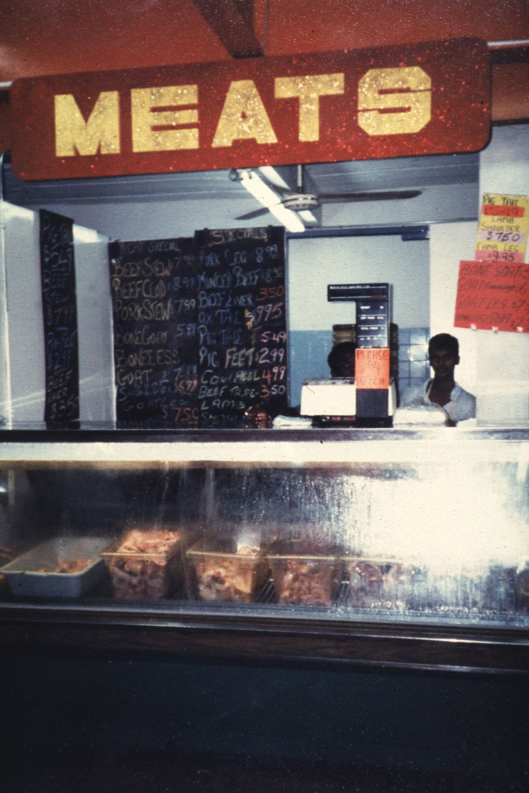Something traditionally never sold in India: butcher shops selling beef. The customers include some Hindus.