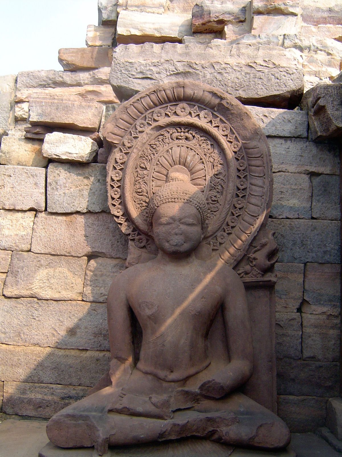By that time, Buddhism was no longer aniconic. Images of the Buddha were now commonplace and imported here from Mathura, south of Delhi. Thi