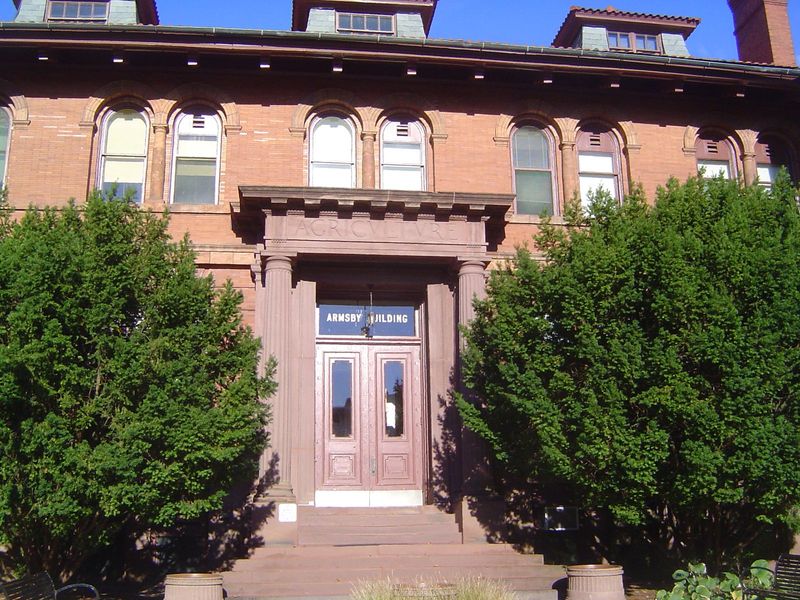 And so it happens that Pennsylvania State University began nearby in 1855 as the Farmers' High School. Centrally located in the state, it gr