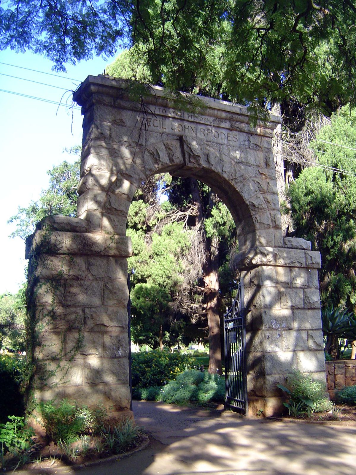 Early on, a Town Garden was created. Its gate carries the name of the man who of course was instrumental in the development of what, until 1