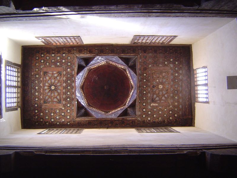 A very raised ceiling, with dome.