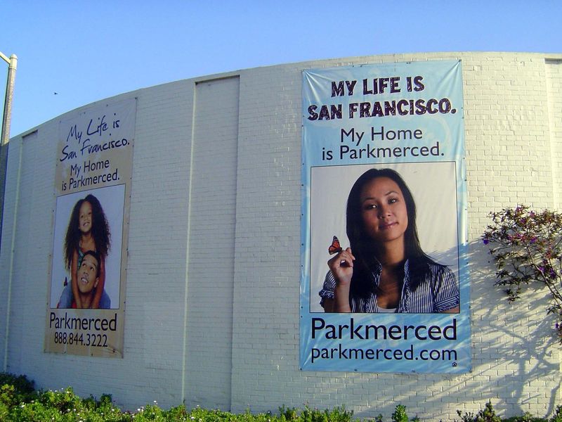 Met Life sold Parkmerced long after the boy left for college in 1960. While it owned the place, Parkmerced was lily-white, which makes the c
