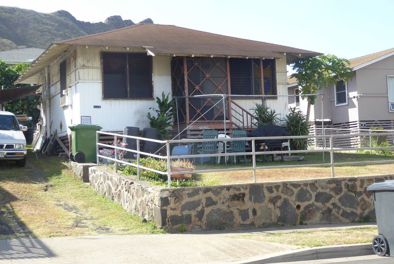 We're in Kapaluha, just on the other side of the Ala Wai canal. Nothing five star here, but location, location, location. Figure on a millio