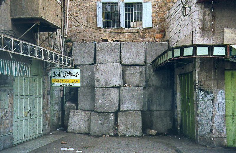 Concrete blocks like these were stacked up by the Israelis to increase their control over the city.