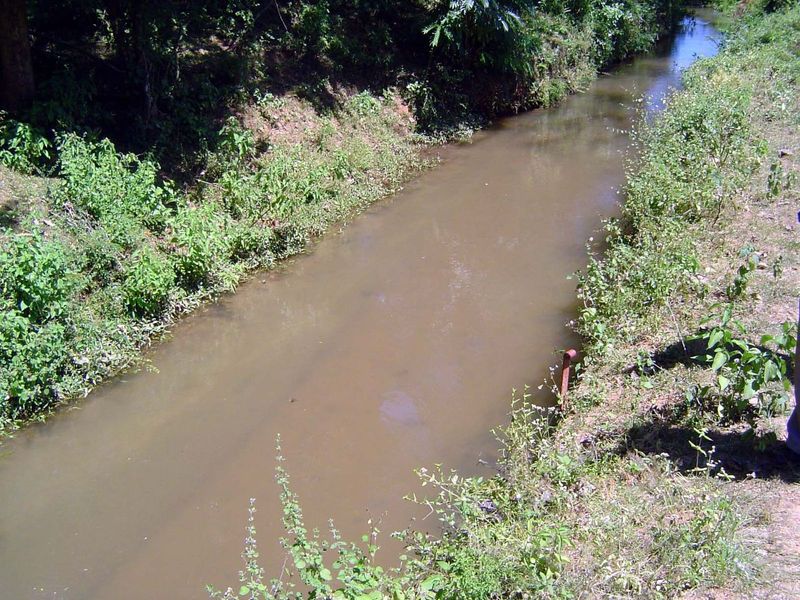 The main canal, several miles long.