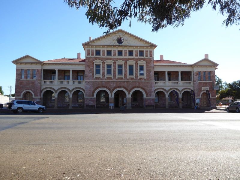 Fanciest survivor in town: it's the Mining Warden's Court, established to deal with disputes over mining claims. The building was designed b
