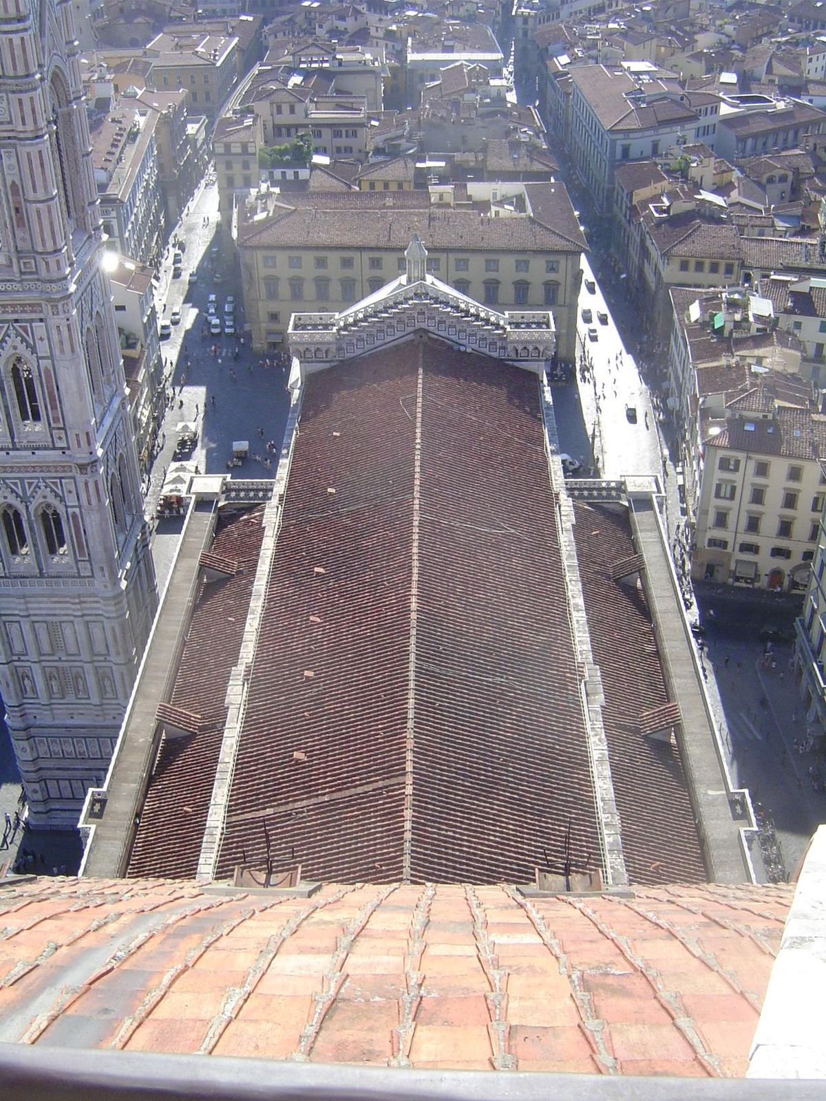 We've come down into the city and climbed a great many steps to this vantage point atop the cathedral dome.