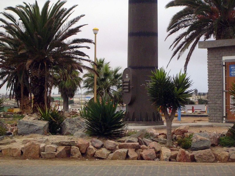 Base of the "palm tree" communications tower.