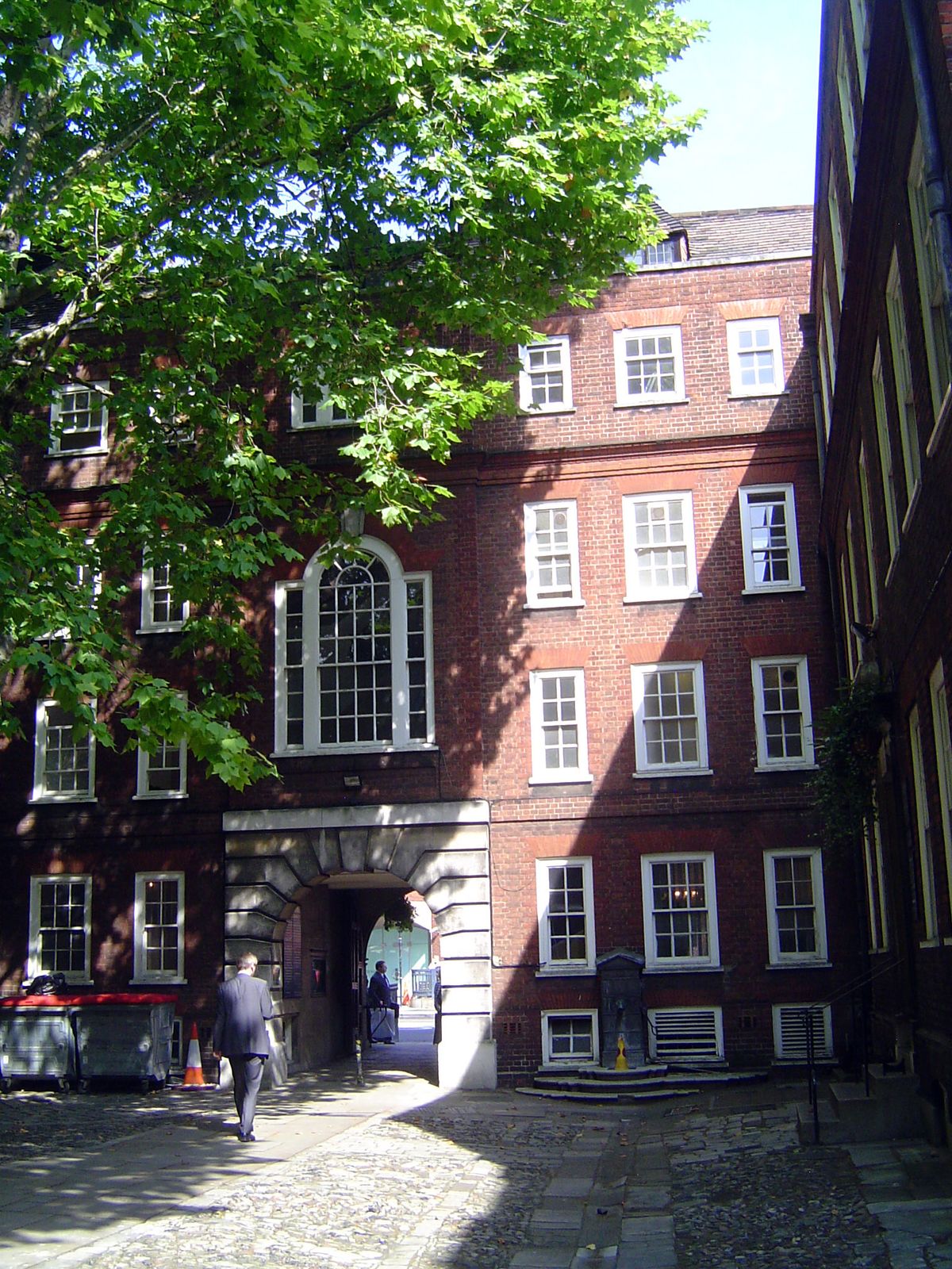 The view from the building's courtyard.