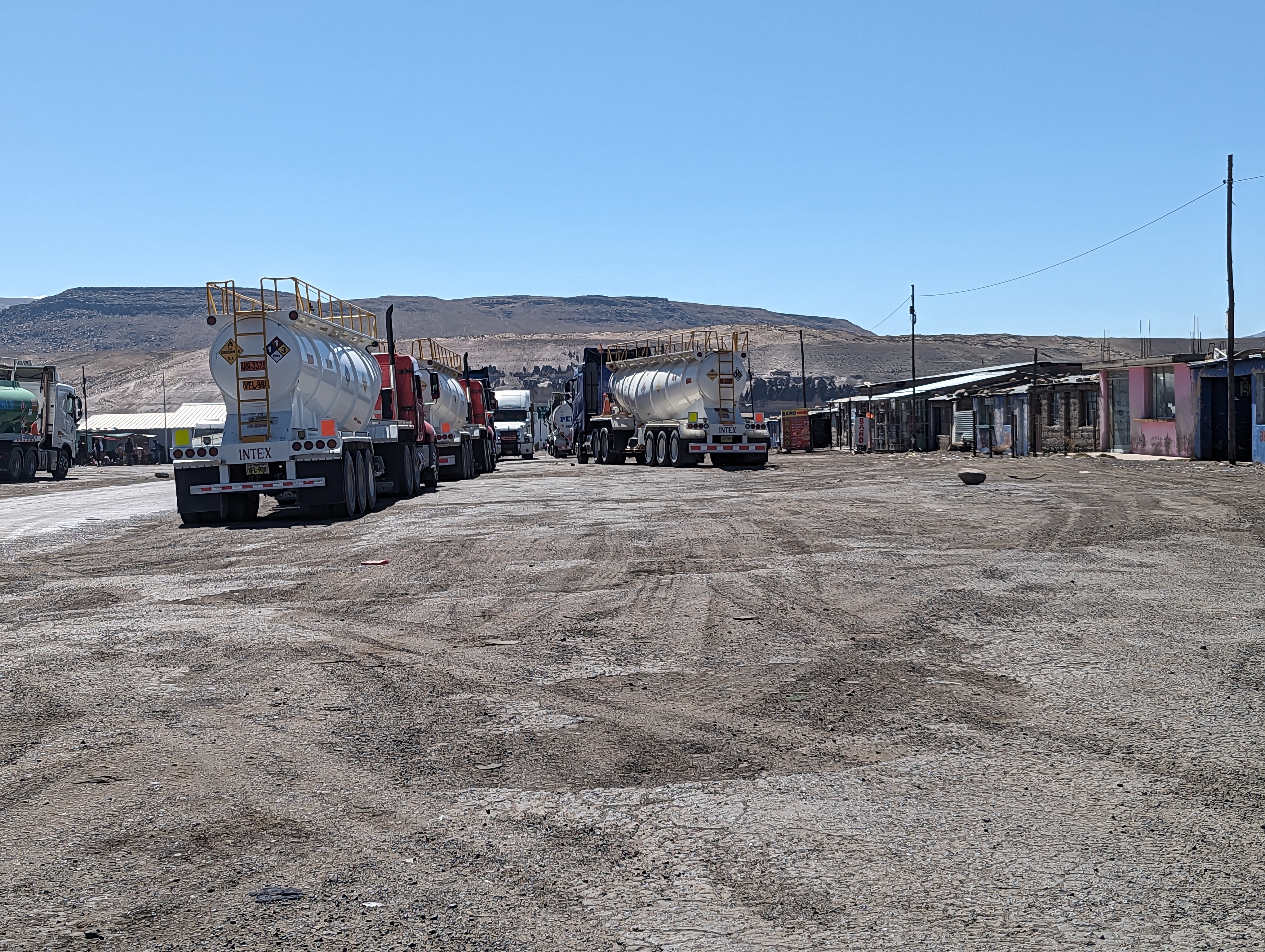 Settlements up here are few and far between.  Here's Imata.  Most of the traffic on the road is trucks.