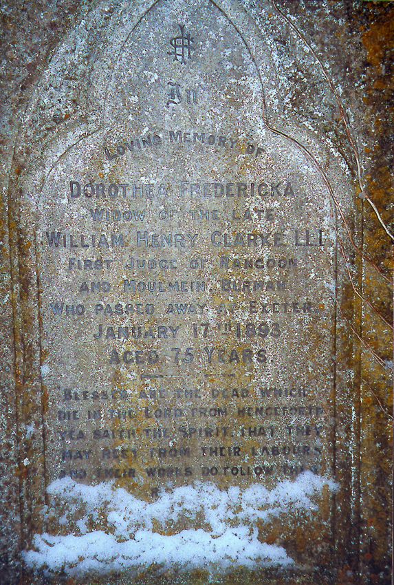 In the churchyard, a relic of empire.