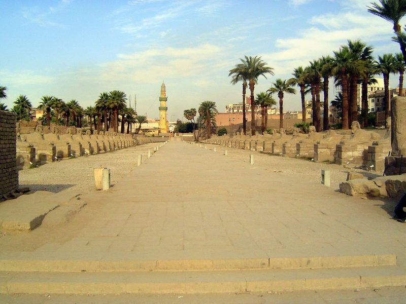 Little is left of the long 2.5 km avenue of sphinxes that fringed the processional path between Luxor and Karnak; this short stretch is imme