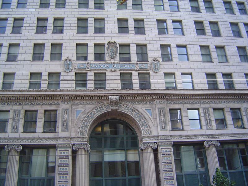 Now he walks by and is struck by the fact that this was the headquarters of one of the most important shipping lines operating across the Pa