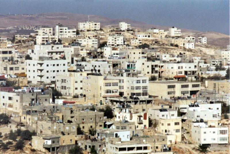 The view here is over Abu Dis, often mentioned in the Israeli press as a possible site of a Palestinian capital, at least in part because th