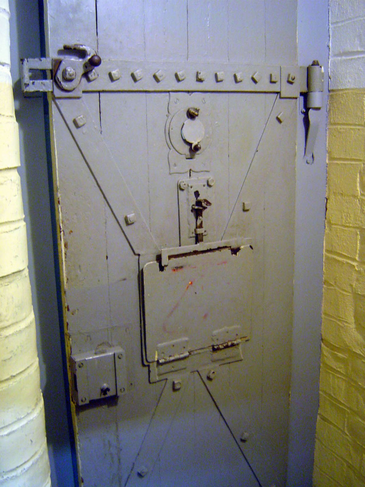 Inside. It's now a very popular museum, although there's not a lot of amusement on offer.