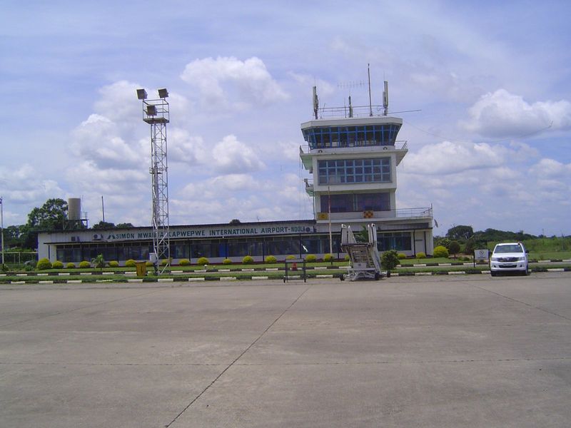 No billboards here at the Copperbelt's one commercial airport, with daily international service to Johannesburg, Addis Ababa, and Nairobi. O