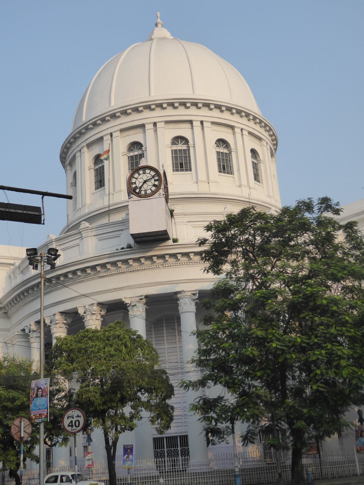 The clock was added about 30 years later—and 20 after Granville's death.