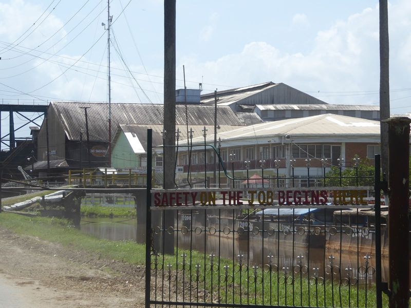 The plantations were privatized shorly after independence, so this old private factory, once run by the Booker Group, is now run by the Guya