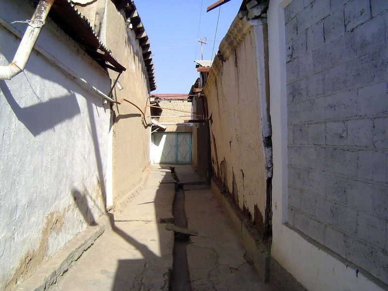 The streets narrow in branching systems full of dead-ends, and you can't tell if a street goes through until you try it. This one didn't: th