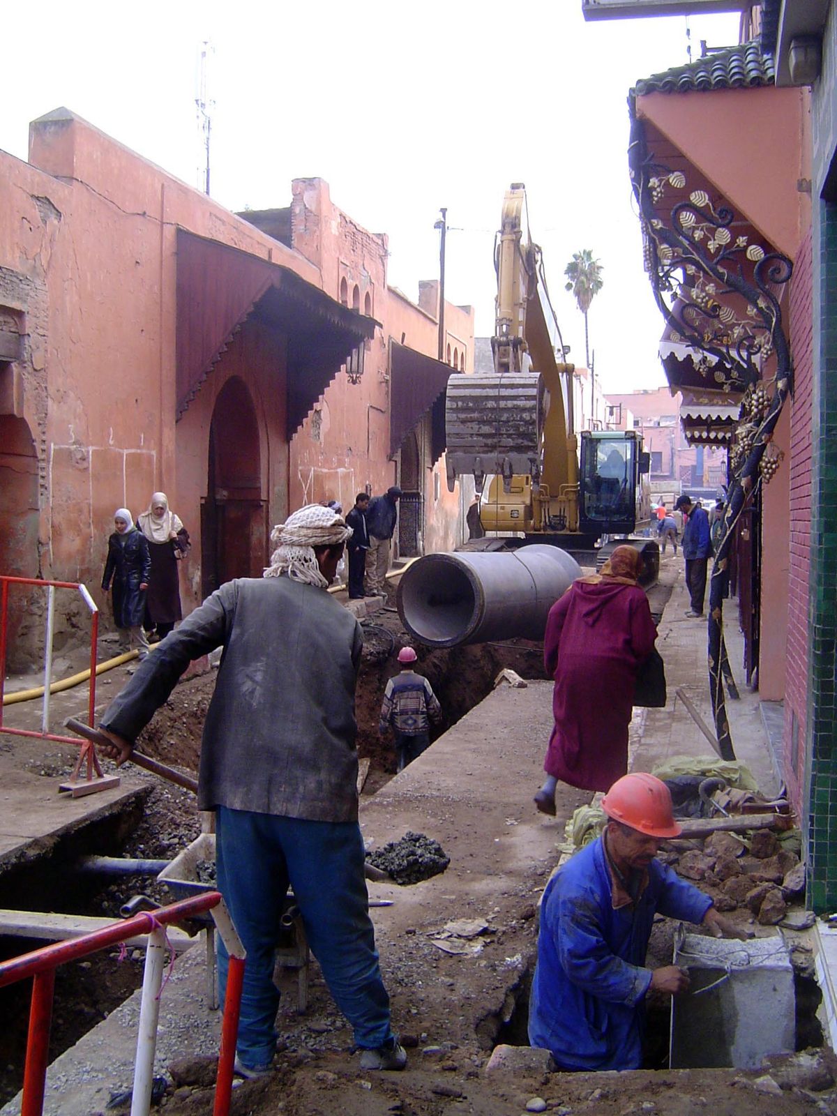 New pipe arrives, clanking inch by clanking inch. Wait until the pipes start branching off to penetrate every building.