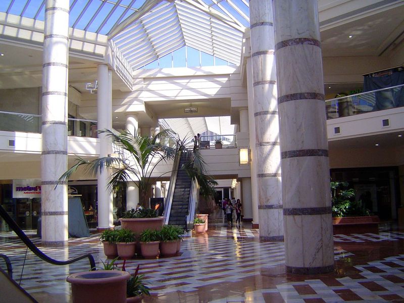 Can't even ride a bike here anymore. Originally, it was a one-story, outdoor mall.