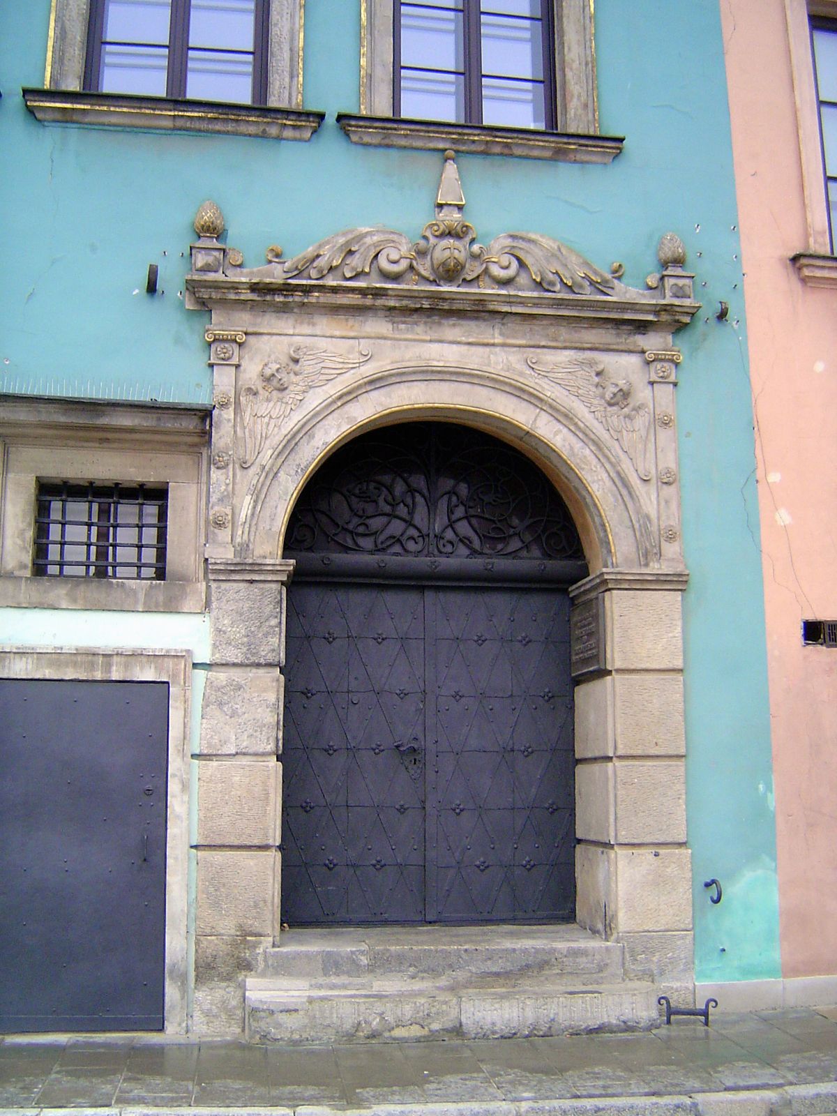 A more pretentious one, this of the so-called St. Anna's House, occupied by the Polish Academy of Science and the Polish Historical Society.