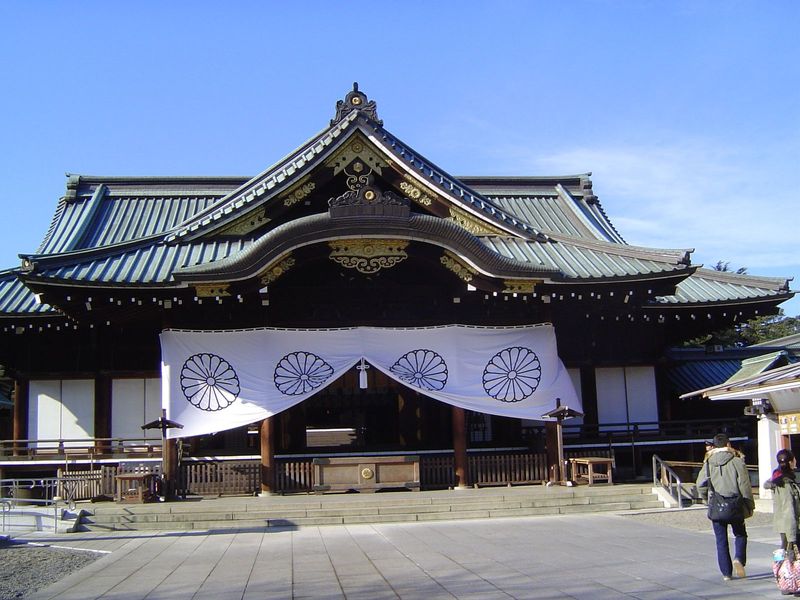 What's left that is distinctively Japanese? One obvious answer is the famous some would say infamous Yasakuni Shrine, honoring Japan's war d