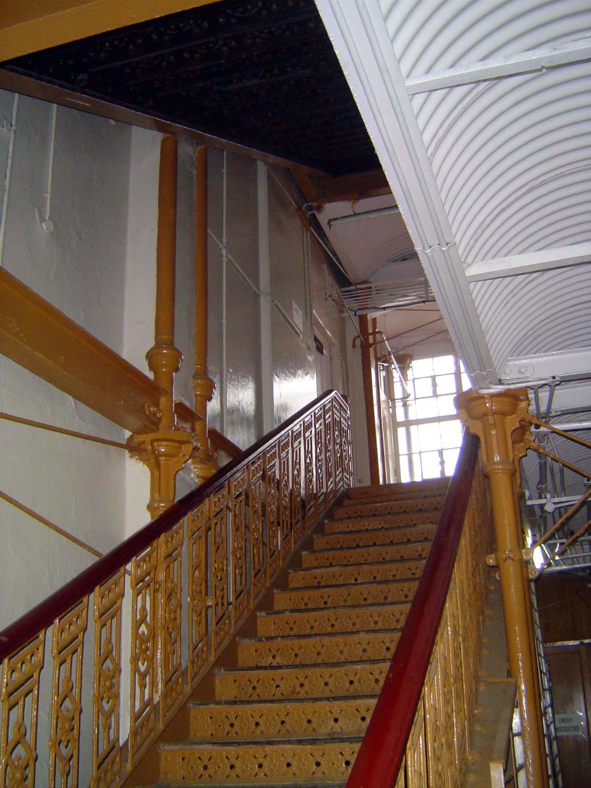 Stairway. The building now houses an assortment of central government offices.
