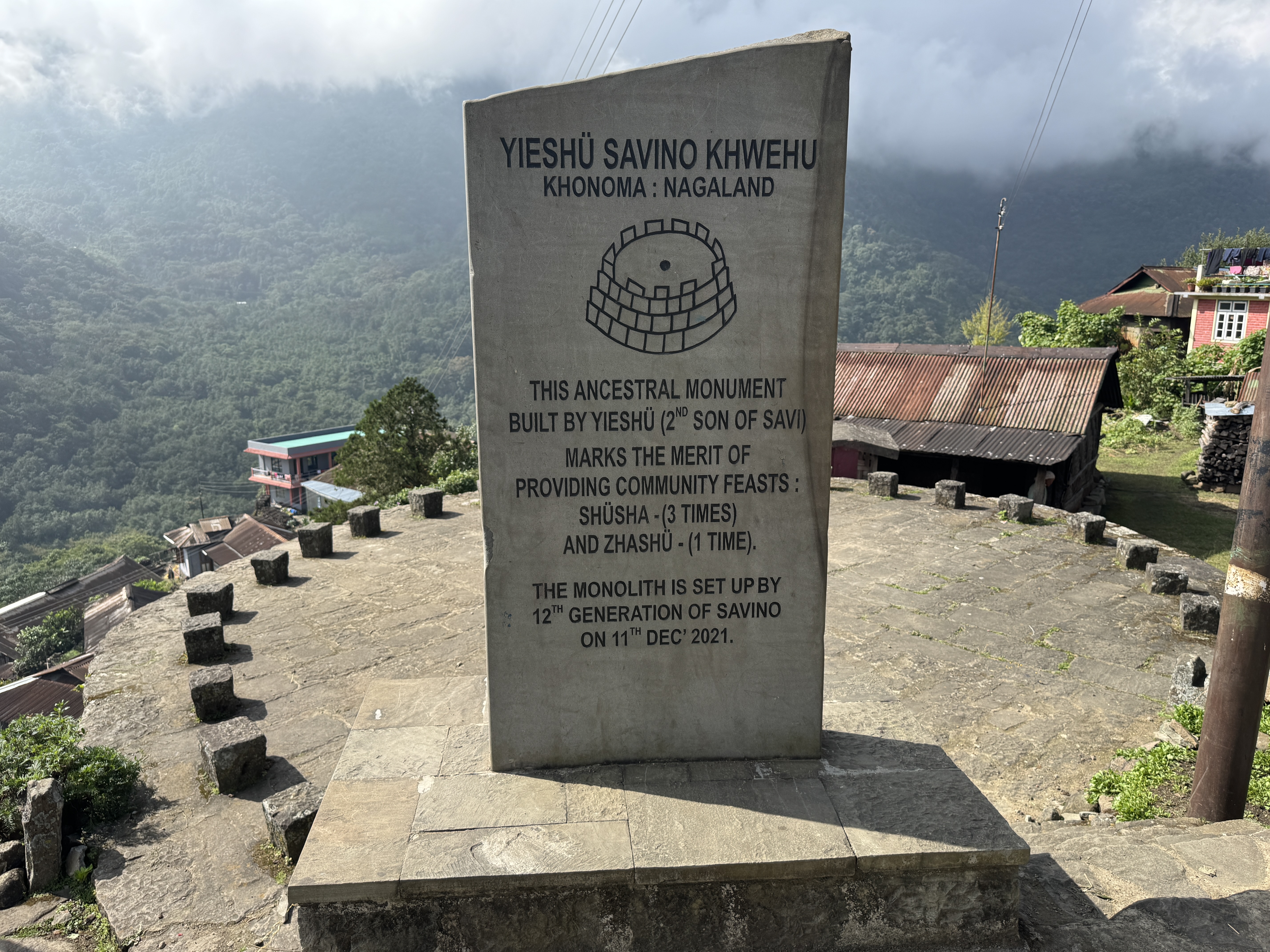 Here's a more peaceful monolith, speaking to continuing tradition.