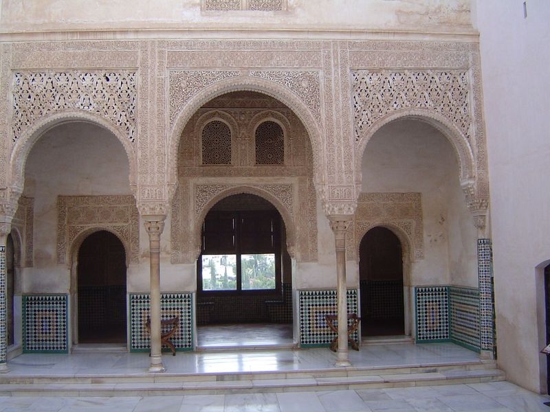The north side of the same courtyard; the crude tile we saw earlier is in the passage entering on the left: beyond the doorway is the golden