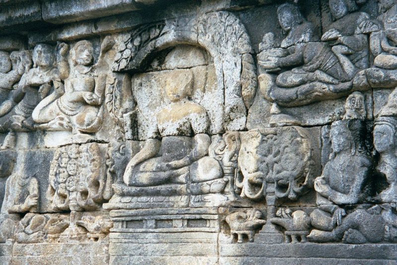 Rejecting them, the prince is now the Buddha, the Enlightened One.