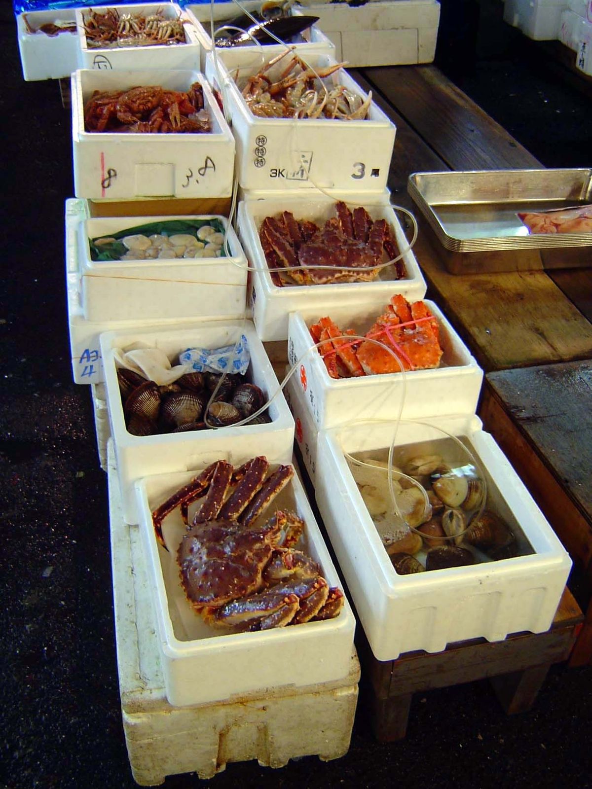 Assorted crab.