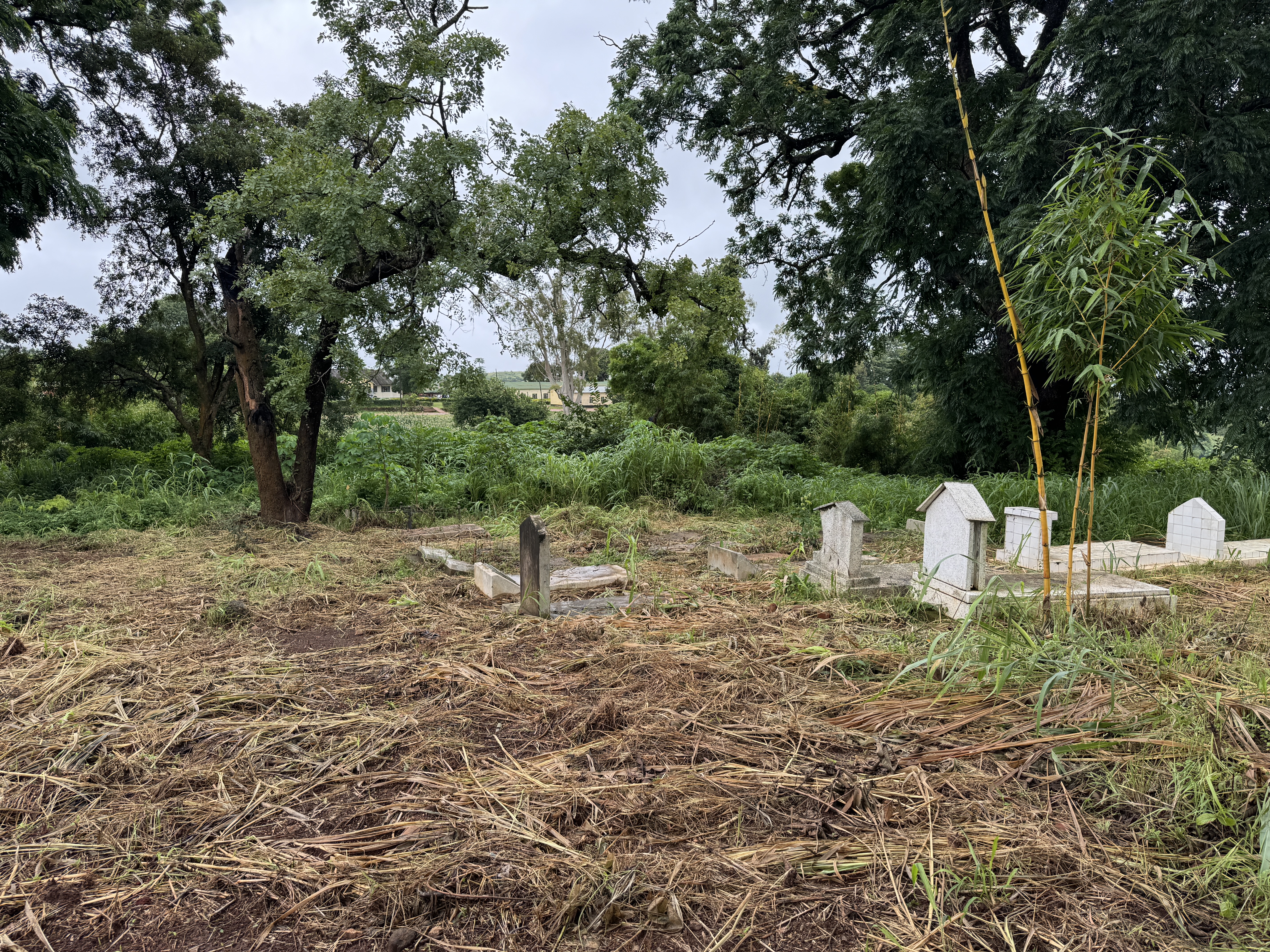 There's a cemetery.