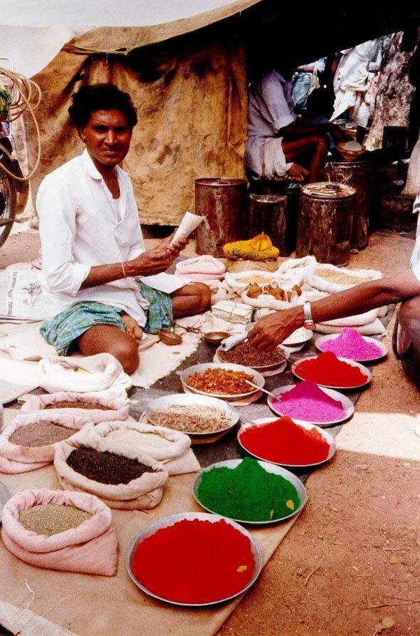 Market north of Warangal.