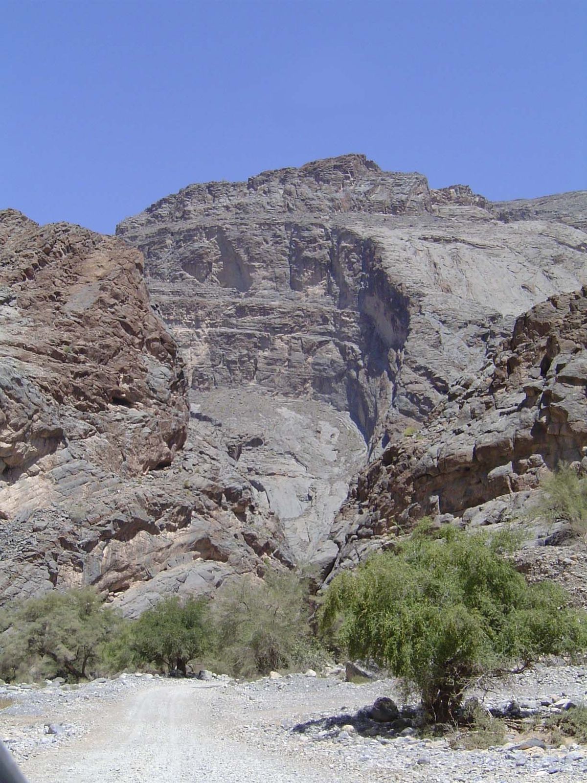 The valley narrows.