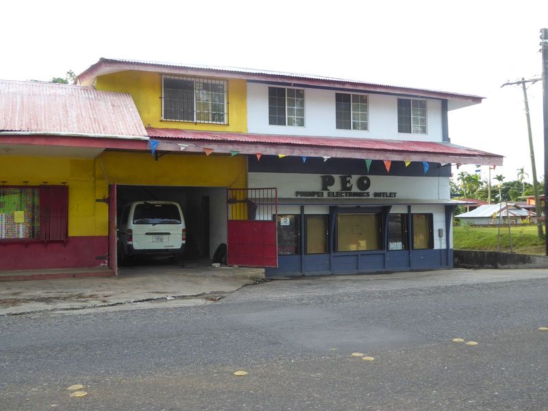 The Pohnpei Electronics Outlet houses one of the early postwar stores, the Joe Boaz store, which opened in 1957. The site had formerly been 