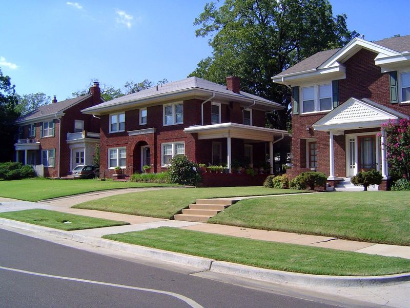 Some became substantial private homes, like this group, centered on a house built in 1924 at 1217 NW 19th.