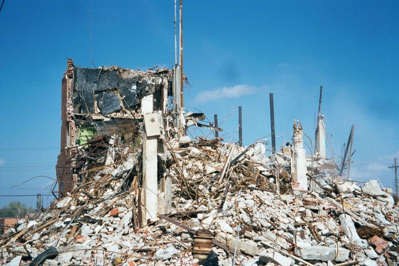 Clinton used to have a big old hotel, closed for many years. In 2000, it was brought down.