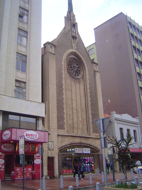 How's this for something different? It's a functioning church, St. Mary's Anglican cathedral, rebuilt after a fire in 1895. The facade here 