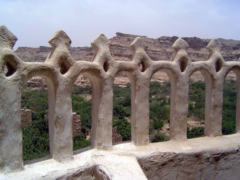 A terrace balustrade and an exercise in paleolithic anthropomorphism.
