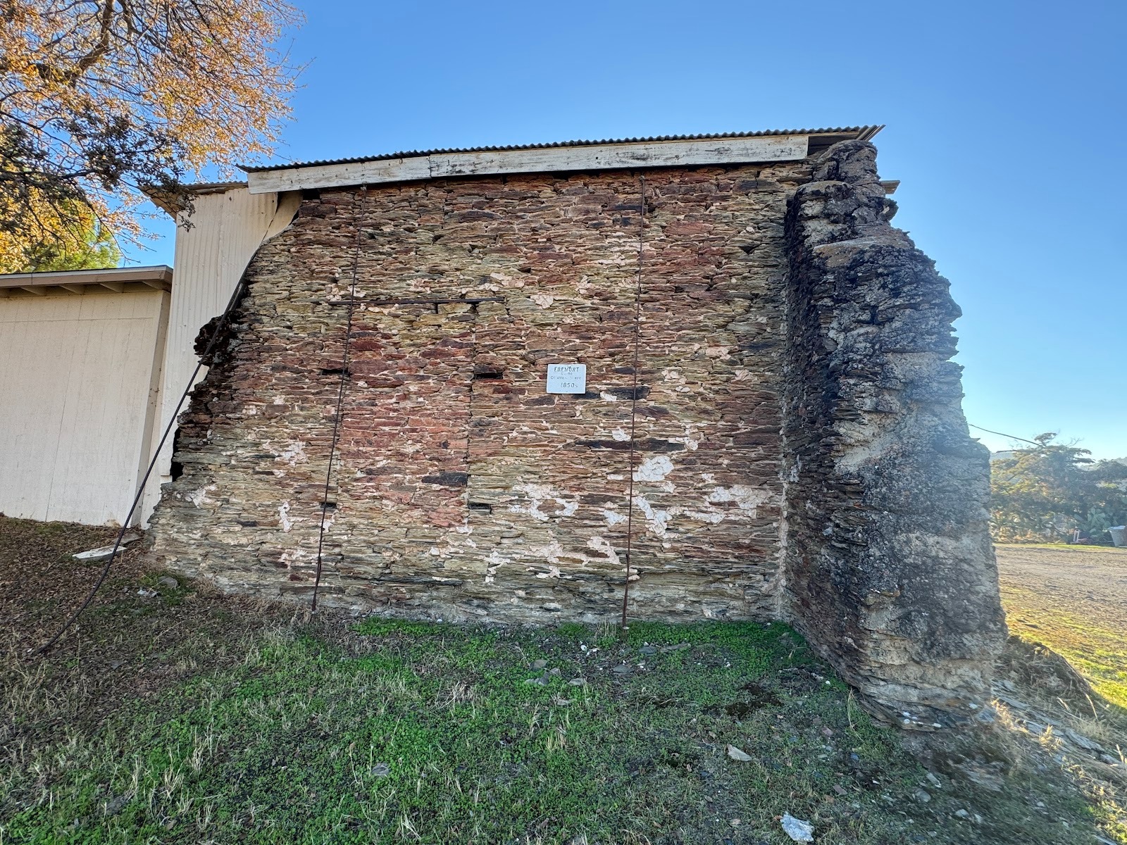 This building is identified as the Fremont Company Store.  I don't know when it fell into ruins, but the WPA's Guide to California, publishe