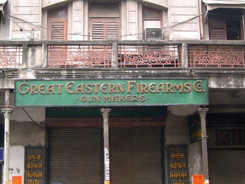 The sign is old; the business is still operating.