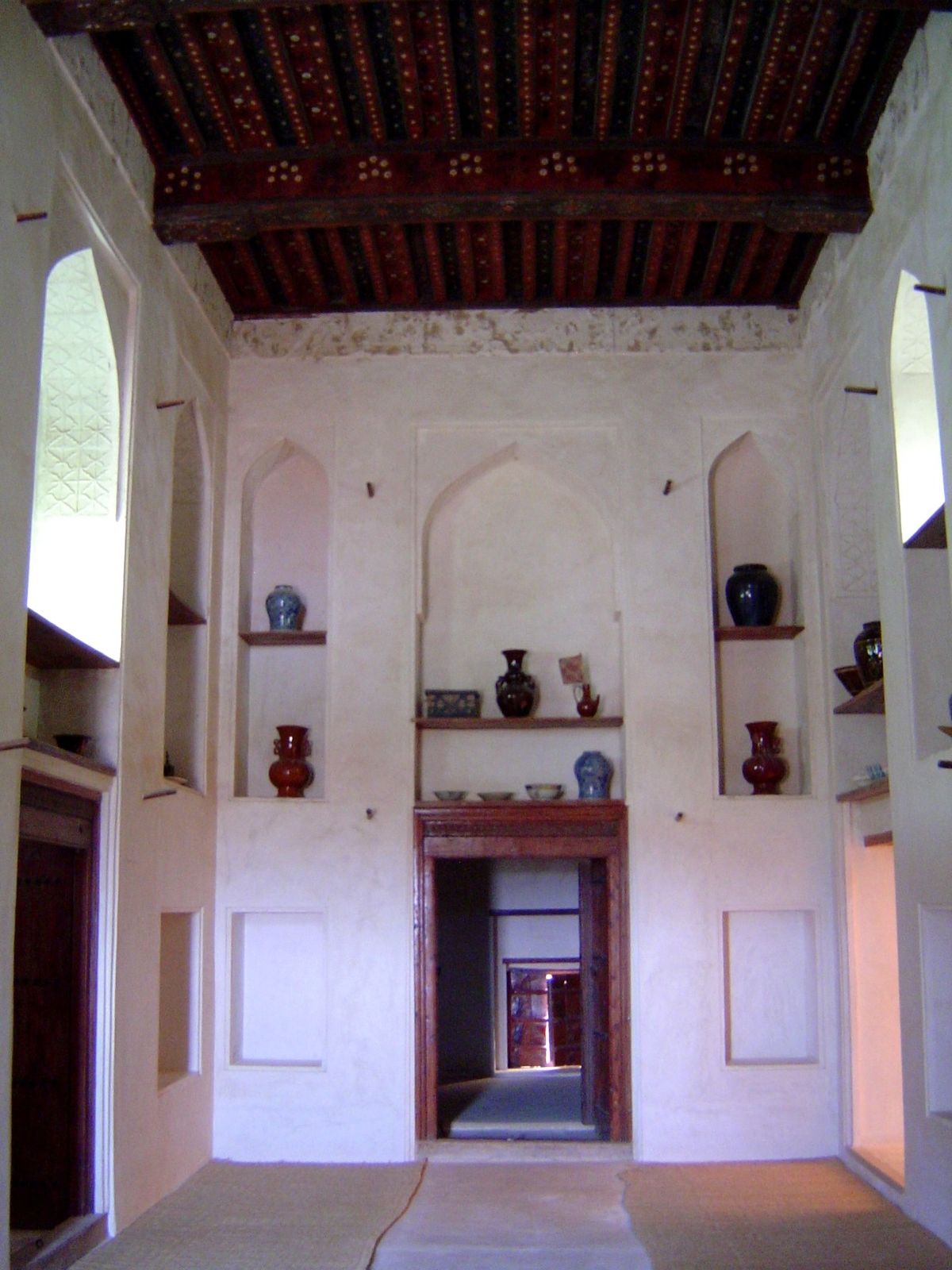 Upstairs living quarters. The height and clerestories help keep the place relatively cool.