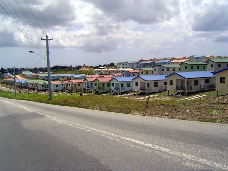 Typical new housing nearby.