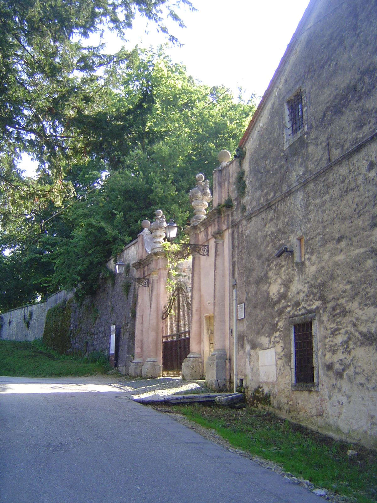 The entrance, about a half-hour's walk south of the walled town of Vicenza.