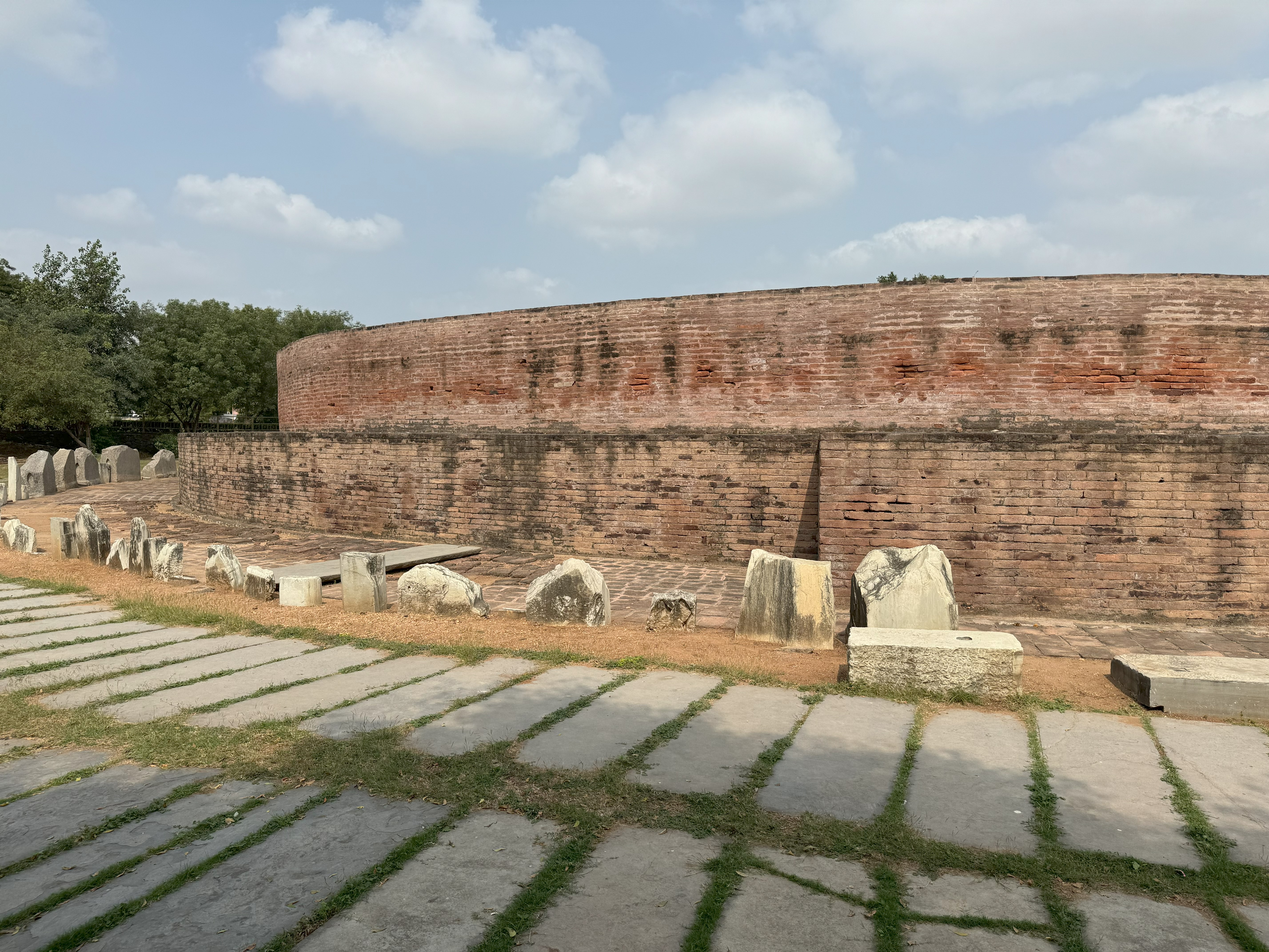 A few scraps are left on the site, along with brickwork tidied up for a visit by the Dalai Lama in 2006.